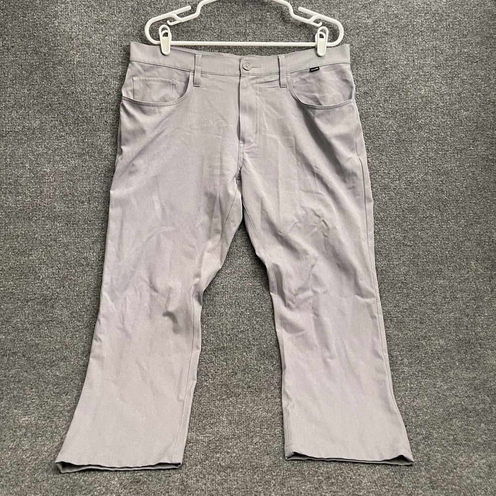 Travis Matthew Open To Close Pants Mens Sz 35 Grey Performance Golf Stretch